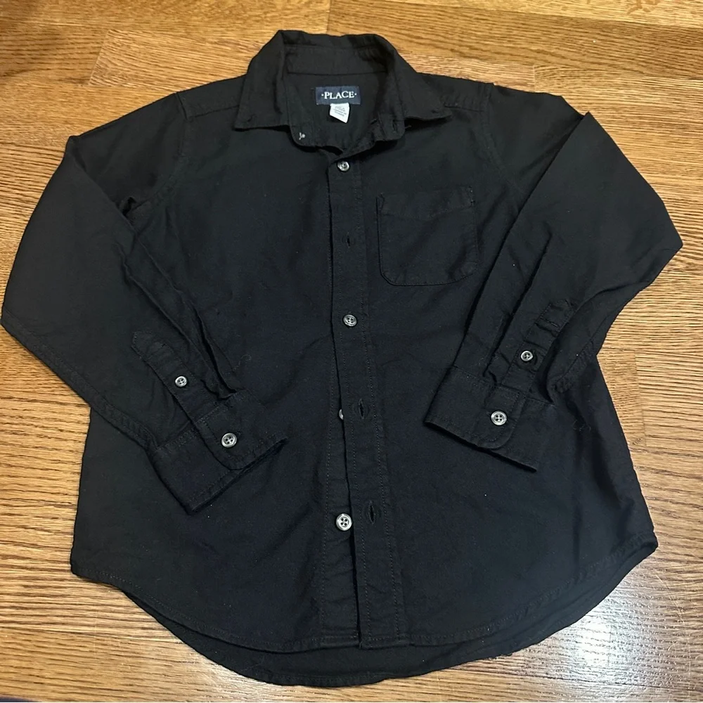 CHILDREN’S PLACE 2-for-1 bundle Boys Button Up long sleeves collared Shirts 7-8